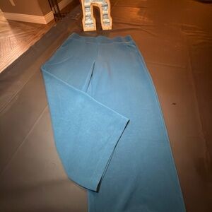 Chico's Teal Crop Wide Leg Pants